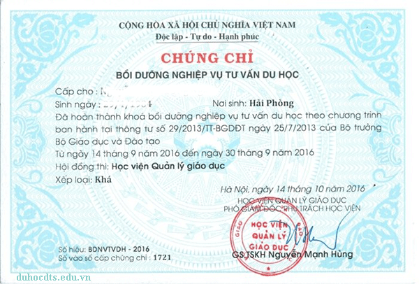 Đào tạo chứng chỉ nghiệp vụ tư vấn du học tại Hải Phòng